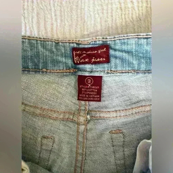 SALE | All American Girl Wax Jeans | Size 3 | Blue | Fit and Flare Pants - Picture 5 of 16